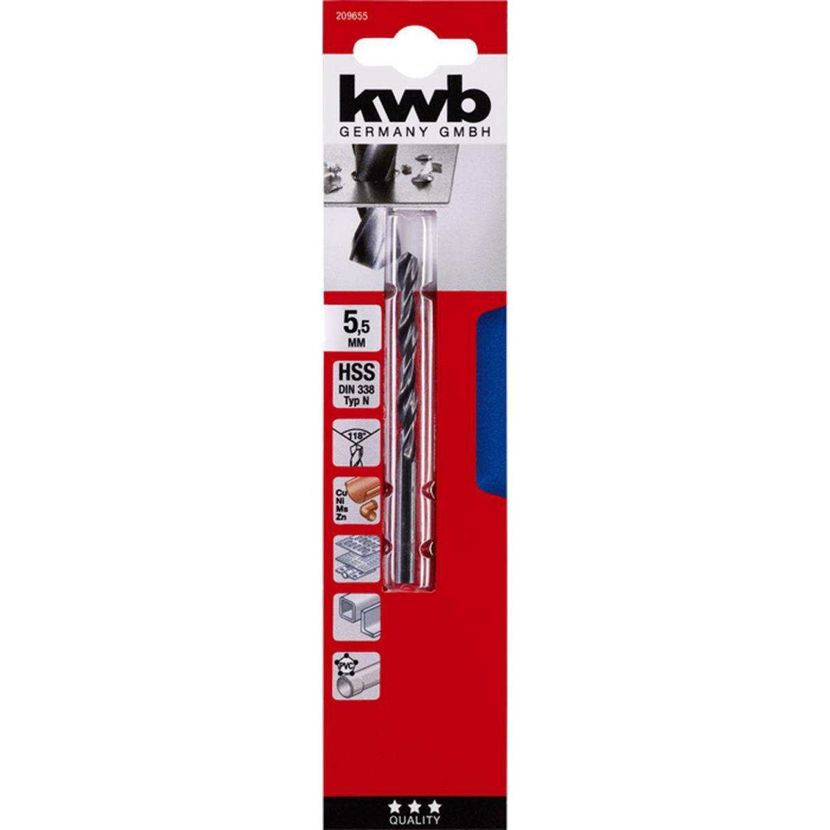 kwb  Spiralbohrer Durchmesser 5,5 mm Bild 2