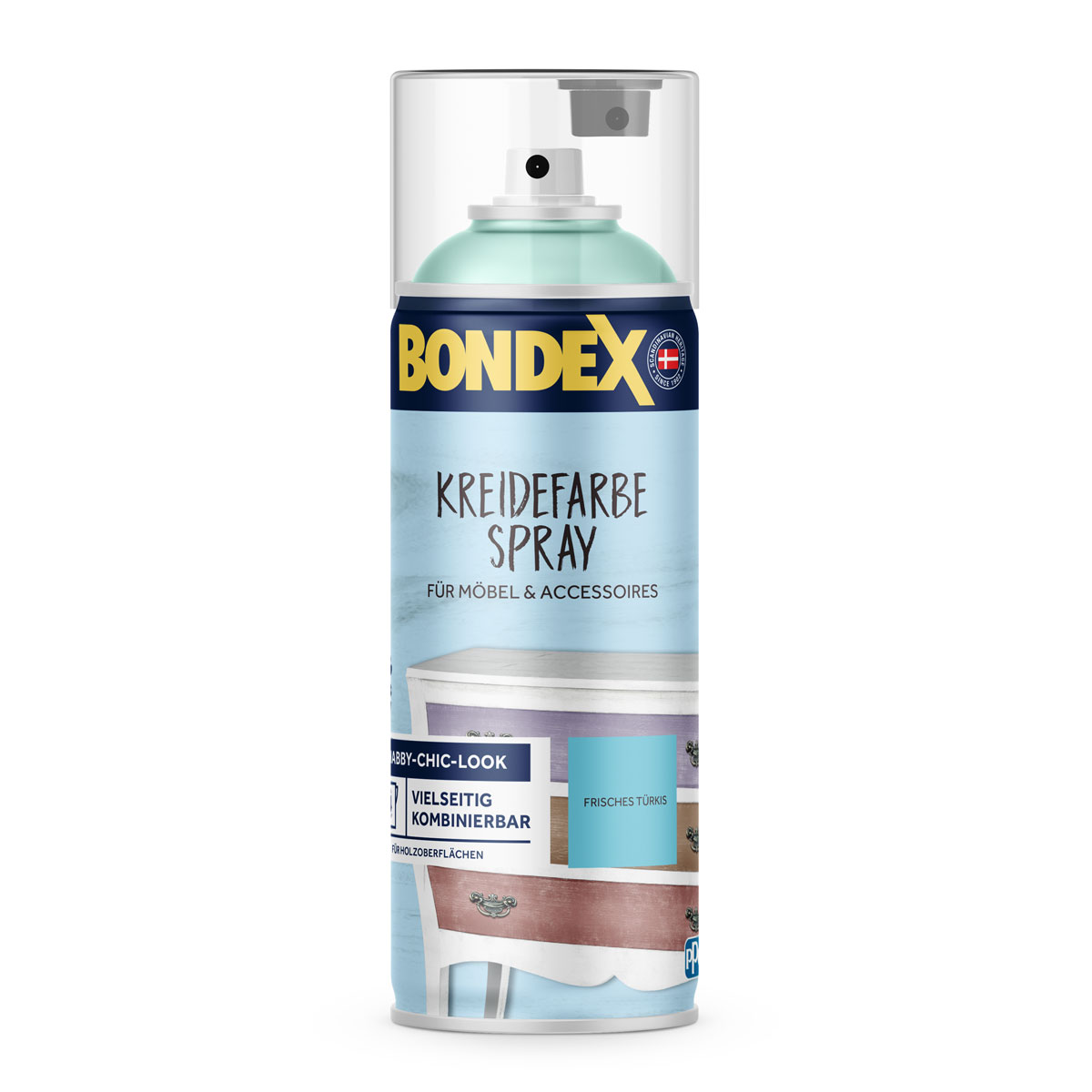 Bondex Kreidefarbe Spray frisches türkis 0,4 L