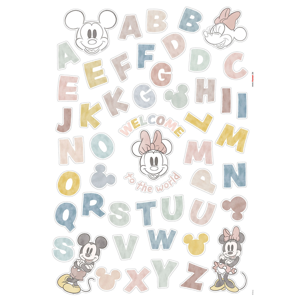 Komar  Wandtattoo Mickey Alphabet 50x70 cm Bild 2