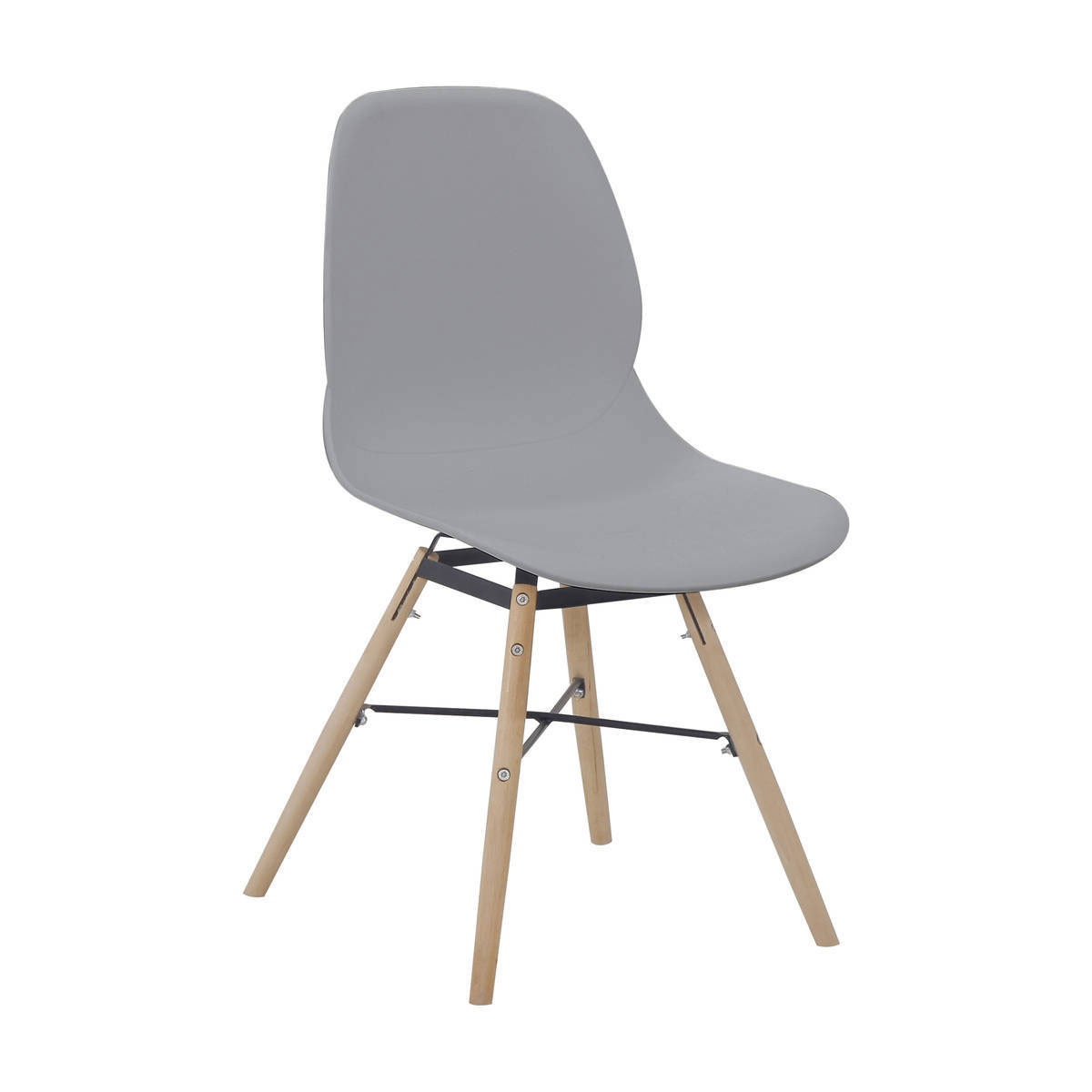 Stuhl „Amy 110“, 2er-Set, grau