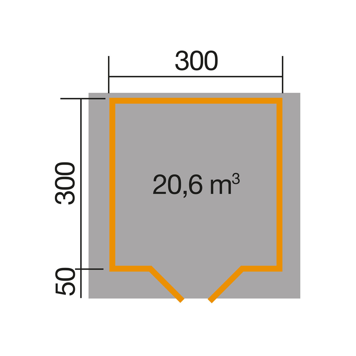 Weka Gartenhaus 209 Größe 3 28 mm 300 x 300 cm Bild 3