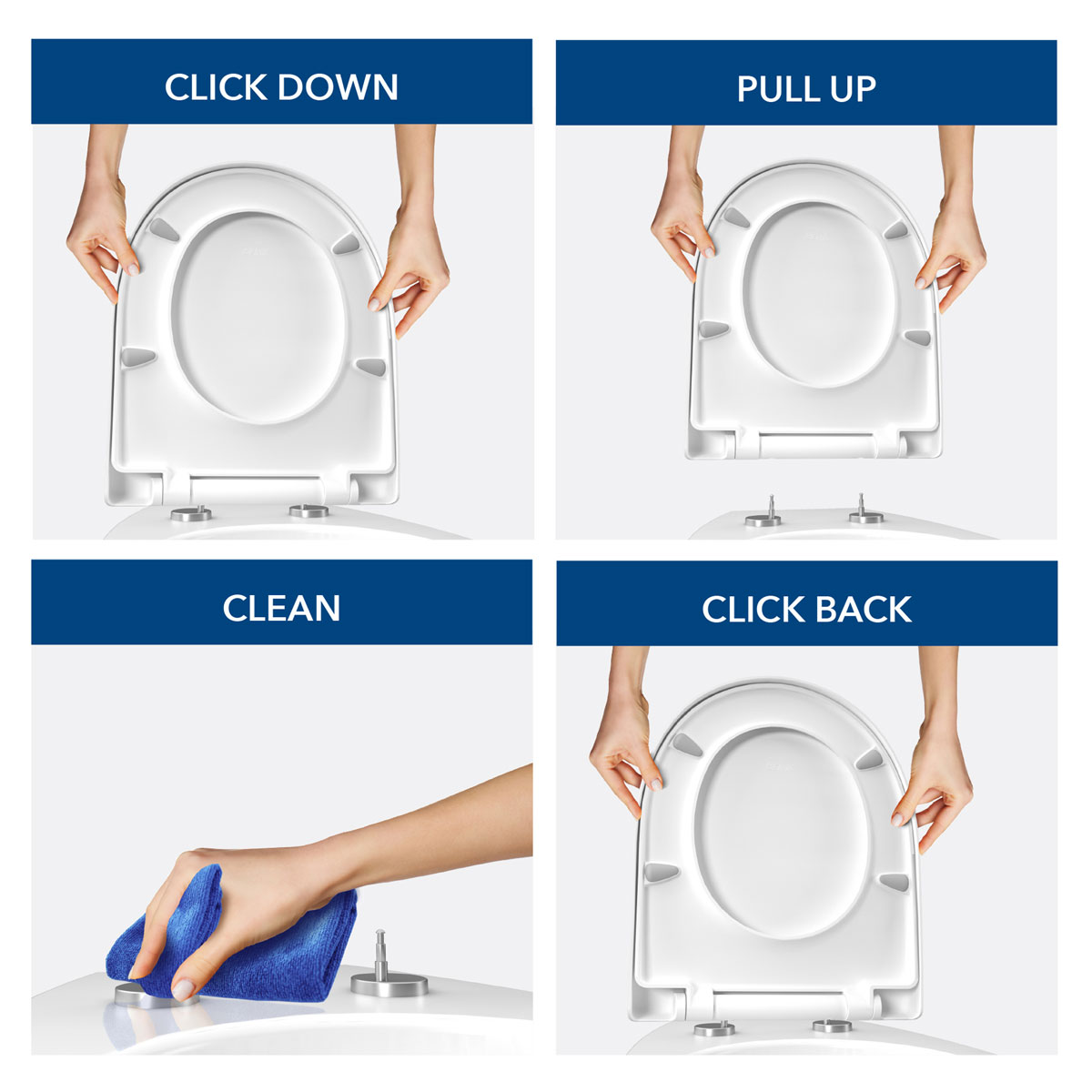 WC Sitz Bemis Click&Clean Classic weiß Bild 6