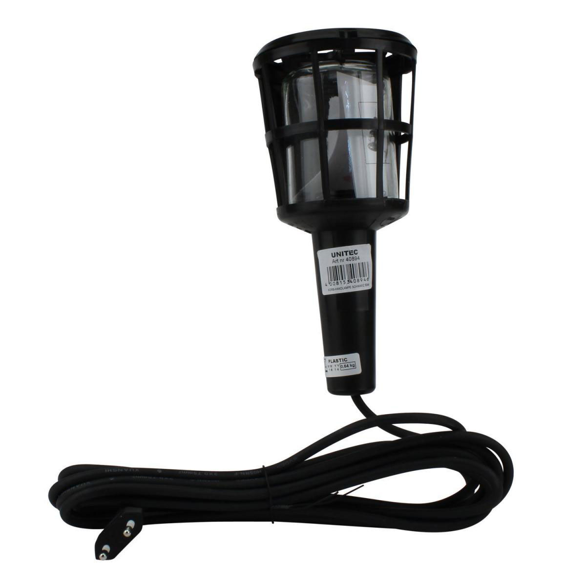 Unitec Handleuchte 60 Watt PVC mit Kunststoff