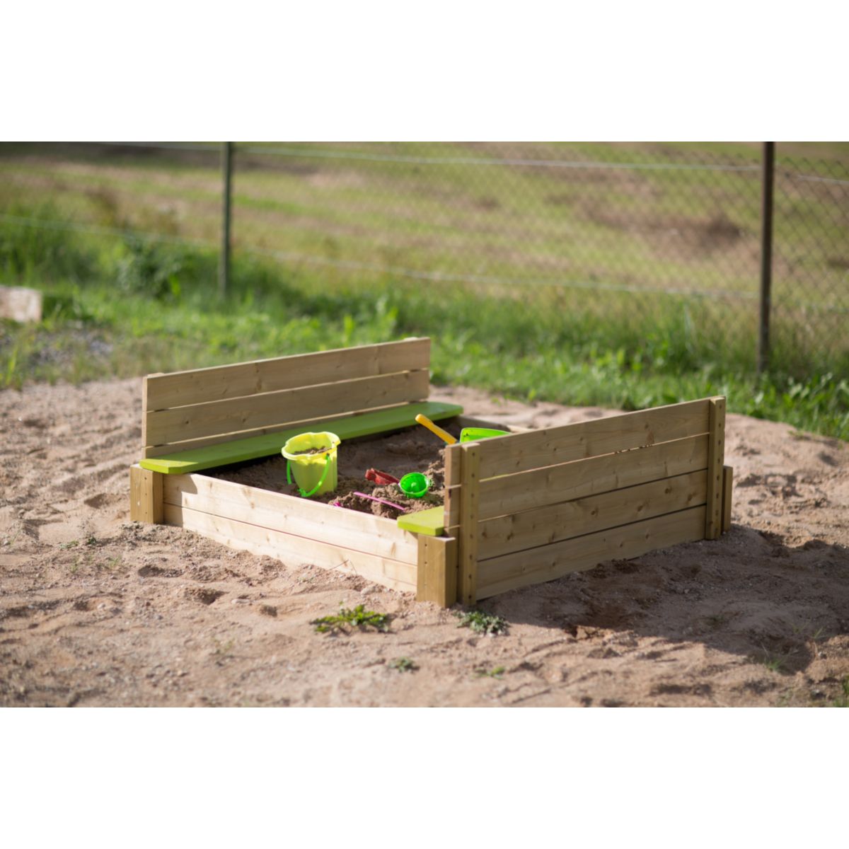 Wendi Toys Sandkasten Maus inkl. Deckel 116,6x117x38,5 cm Bild 2