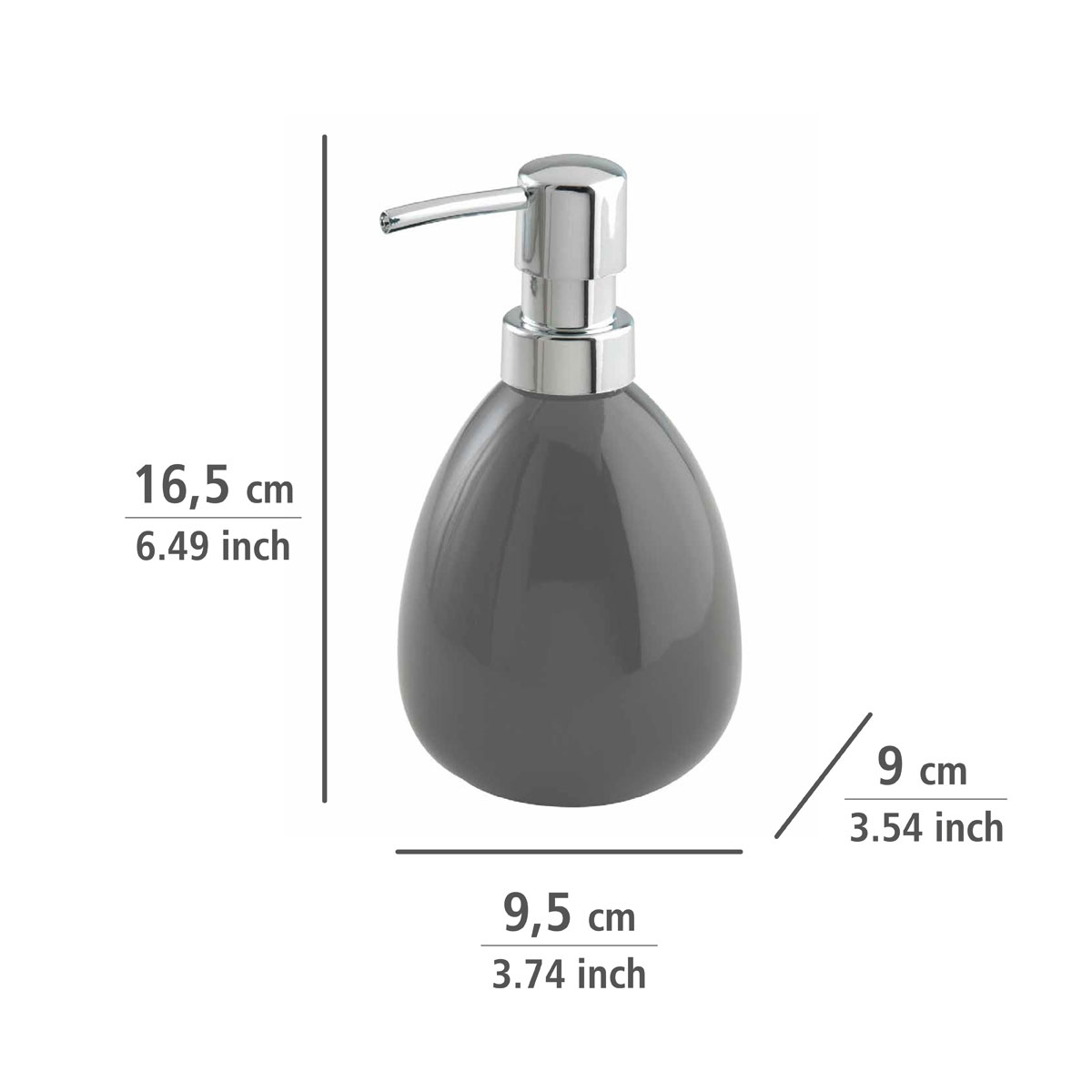 Wenko Seifenspender Polaris grau 390 ml Bild 5