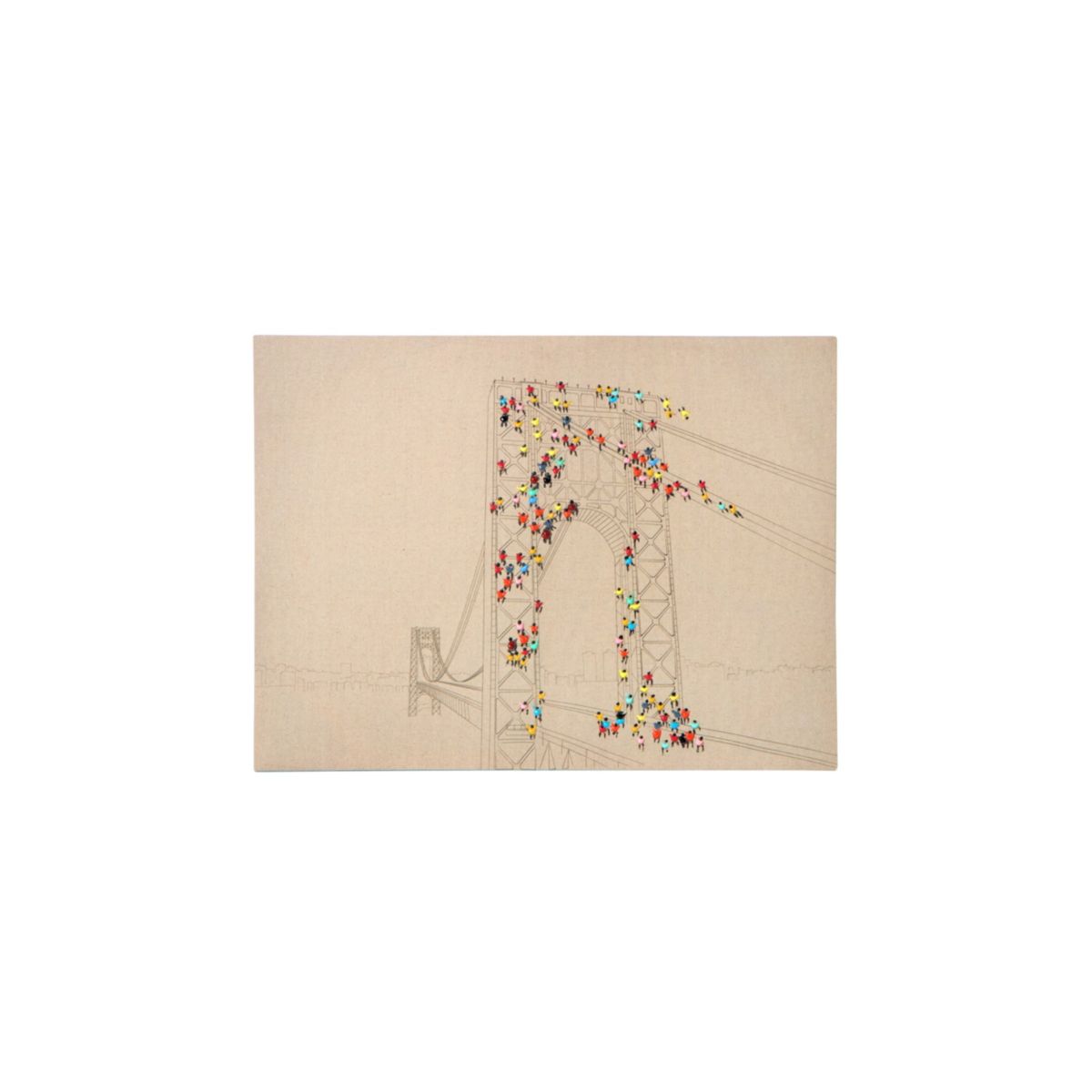 Oel-Wandbild Menschenmenge II 100x75cm