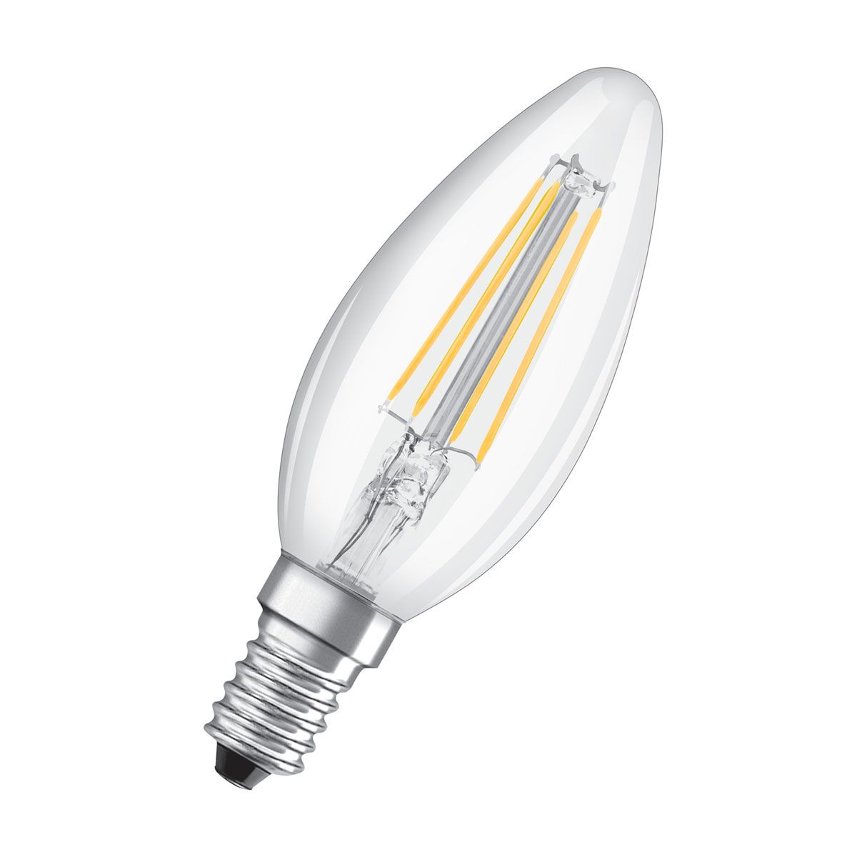 LED Kerze dim E14 470lm 2.700K 40 WErsatz warmweiss Filament klar