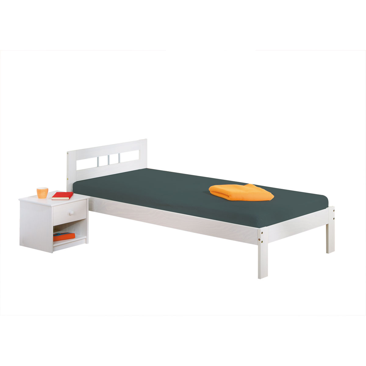 Inter Link Bett „Fana“, weiß, 96x72x205 cm Bild 1