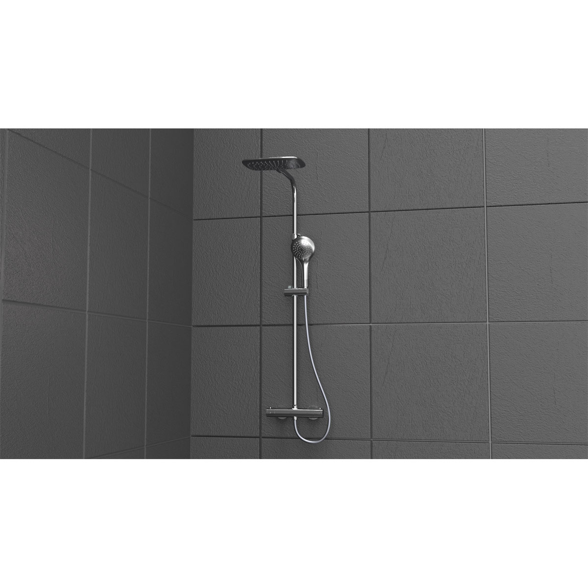 Überkopf-Brauseset La Palma mit Thermostatarmatur chrom Bild 2