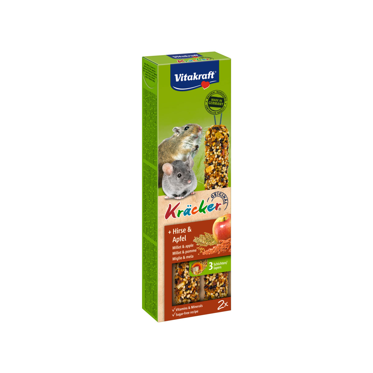 Vitakraft Kräcker Hirse und Apfel 2 St Kleinnager