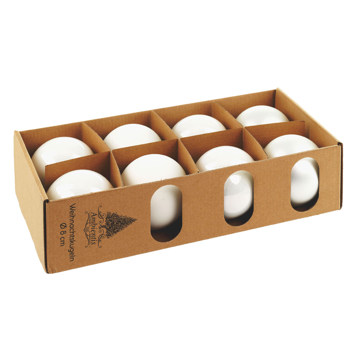 Ambientis Glaskugeln 8 cm weiss Mix Bild 1