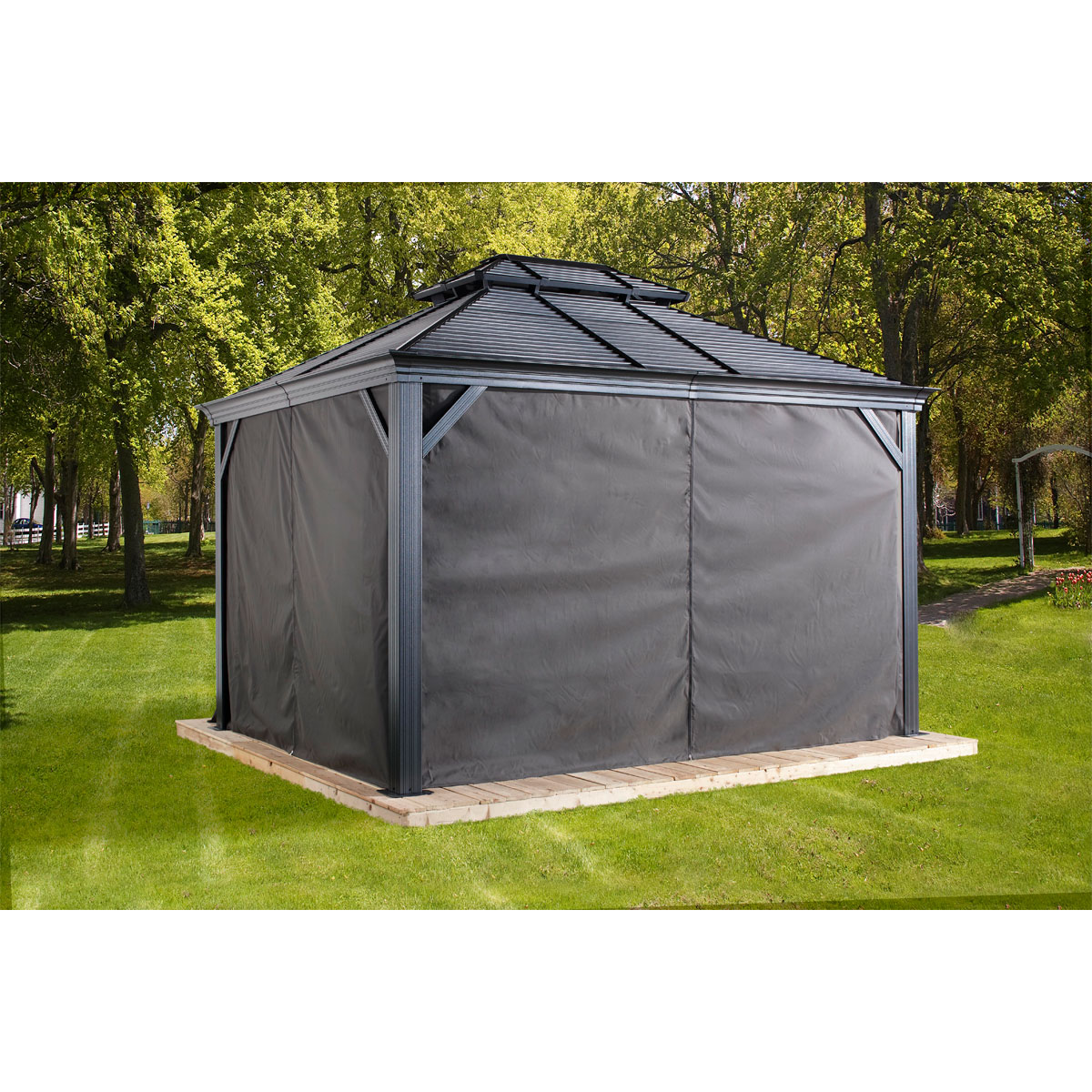 Sojag Vorhang-Set für Mykonos & Moreno 1014 Dunkelgrau Bild 2