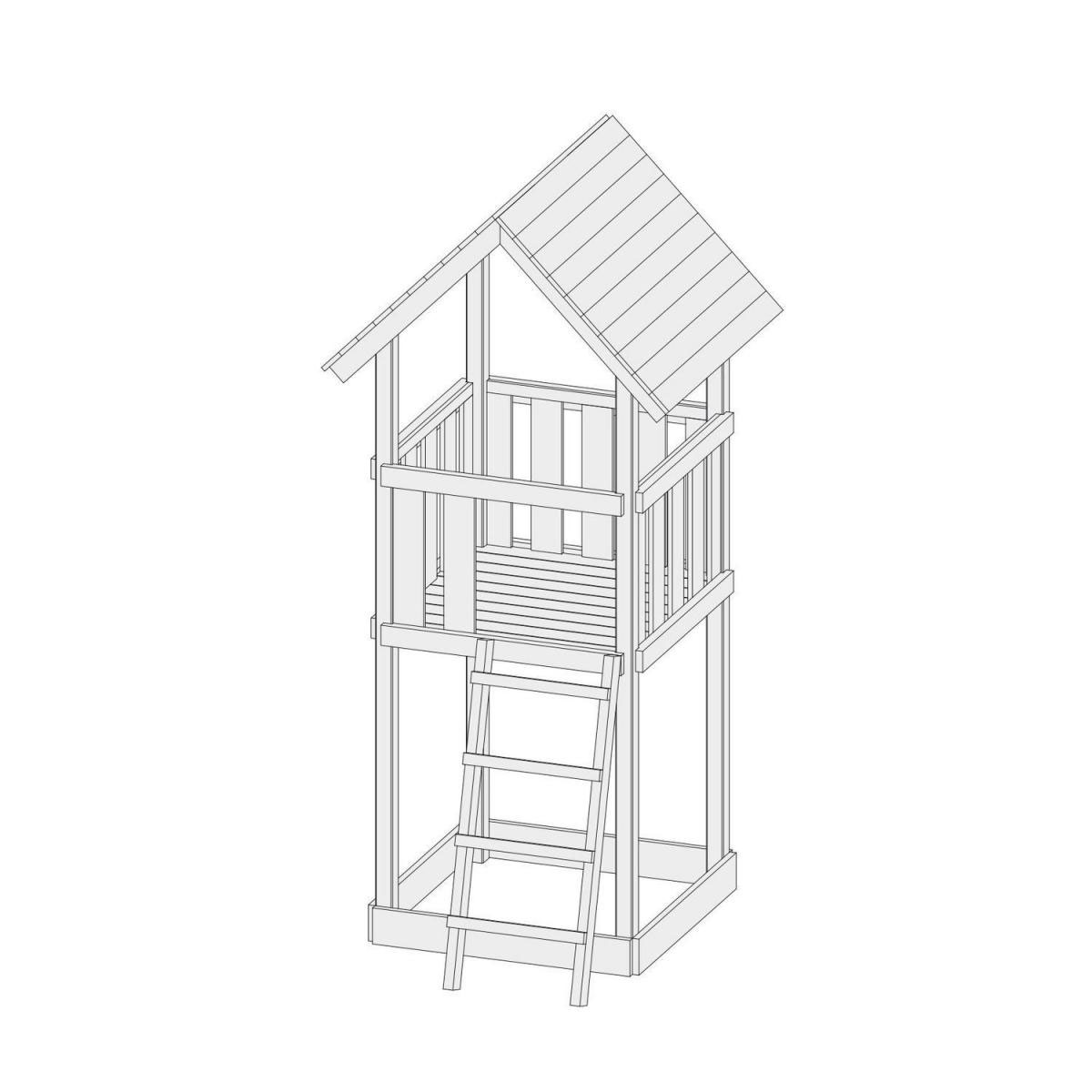 Karibu Spielturm Lotti naturbelassen Bild 3