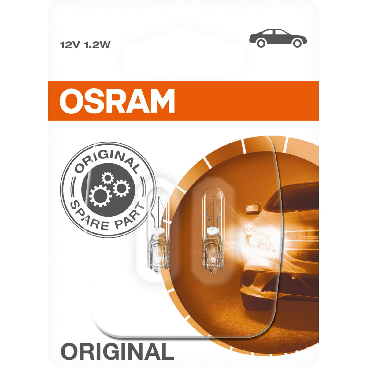 Osram Autolampe W2 x 4,6D KSN 23 12 V 1,2 W