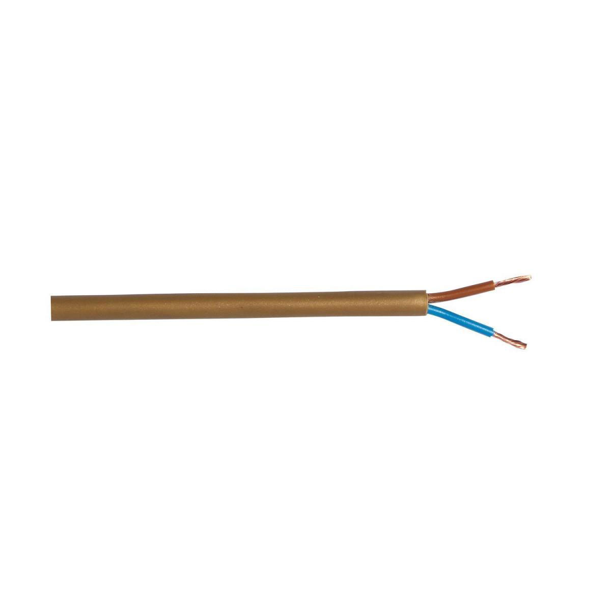Schlauchleitung H03VV-F 2 x 0,75 gold 5 m