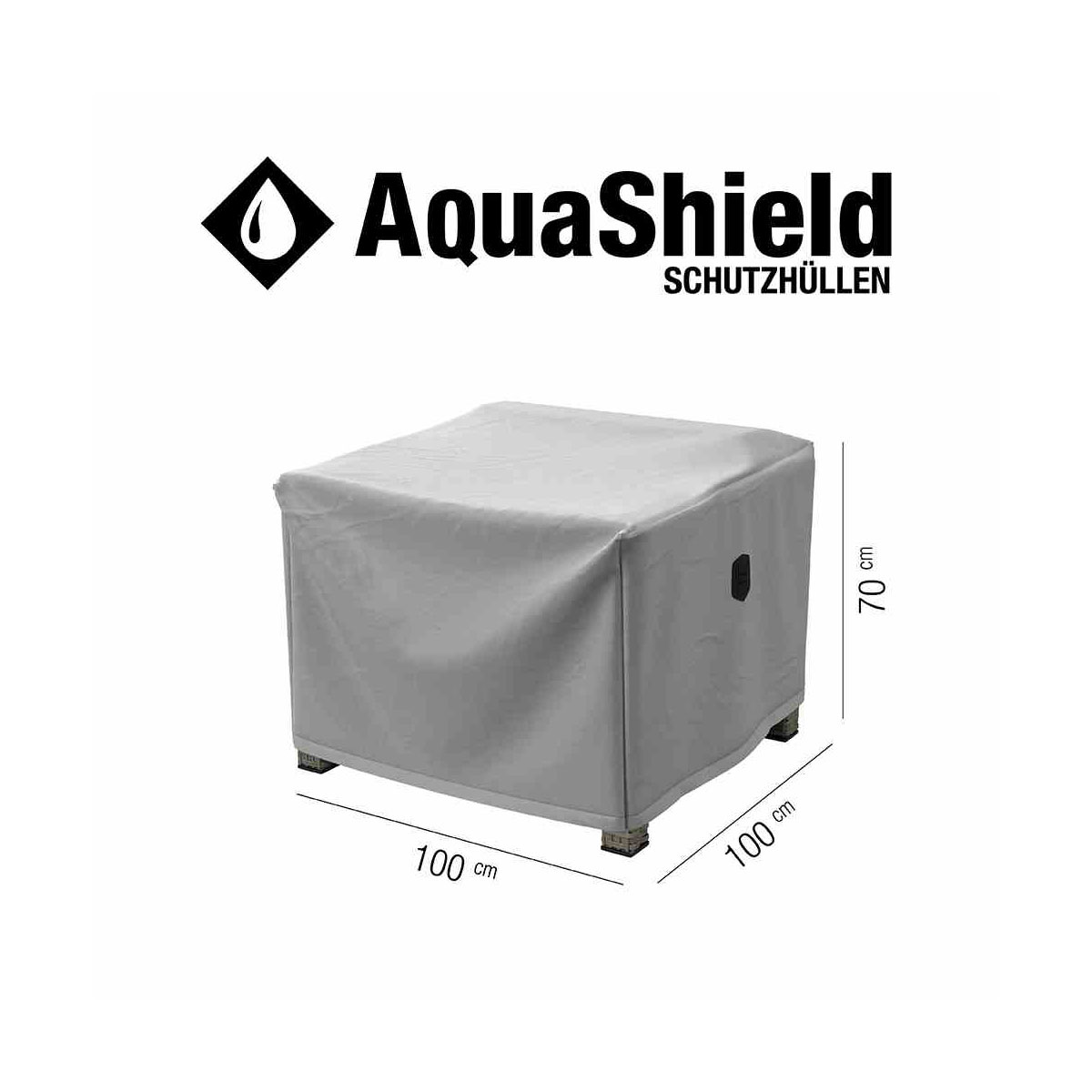 Siena Garden Schutzhülle AquaShield für Lounge 100 x 100xH70 cm hellgrau Bild 2