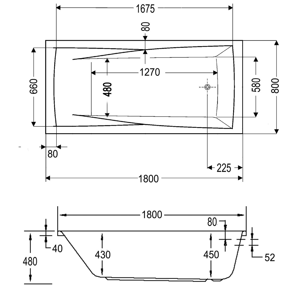 Ottofond Whirlpool-Komplettset Atlanta 180 x 80 cm inklusive Farblichtwechsler  Bild 2