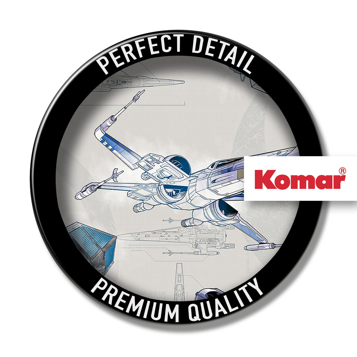 Komar  Vlies Fototapete Star Wars Blueprint Light 400x280 cm Bild 3