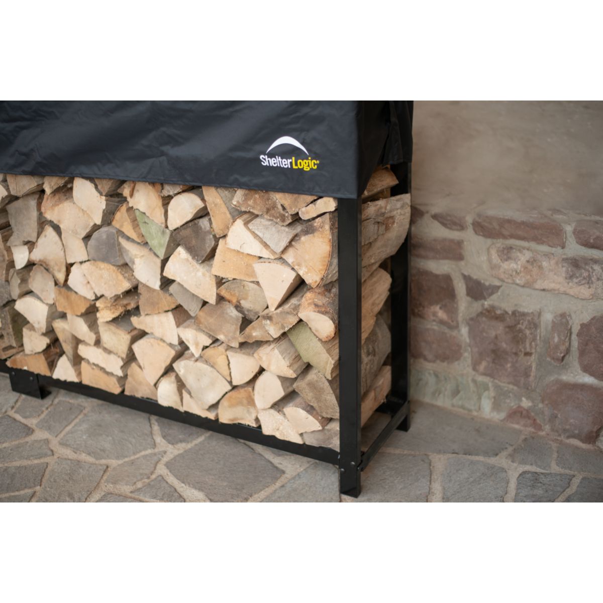 ShelterLogic Kaminholzregal Traglast 2.000 kg Inkl. Abdeckung 36,3x238,3x118,9cm Bild 3