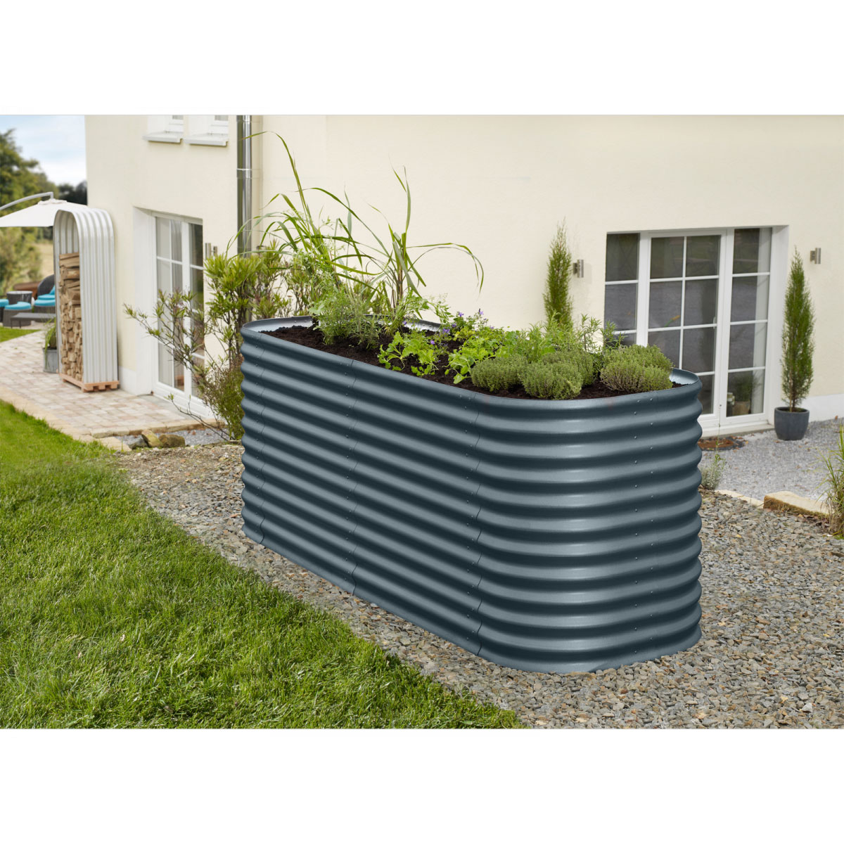 Vitavia Hochbeeterweiterung Basic grau Bild 1