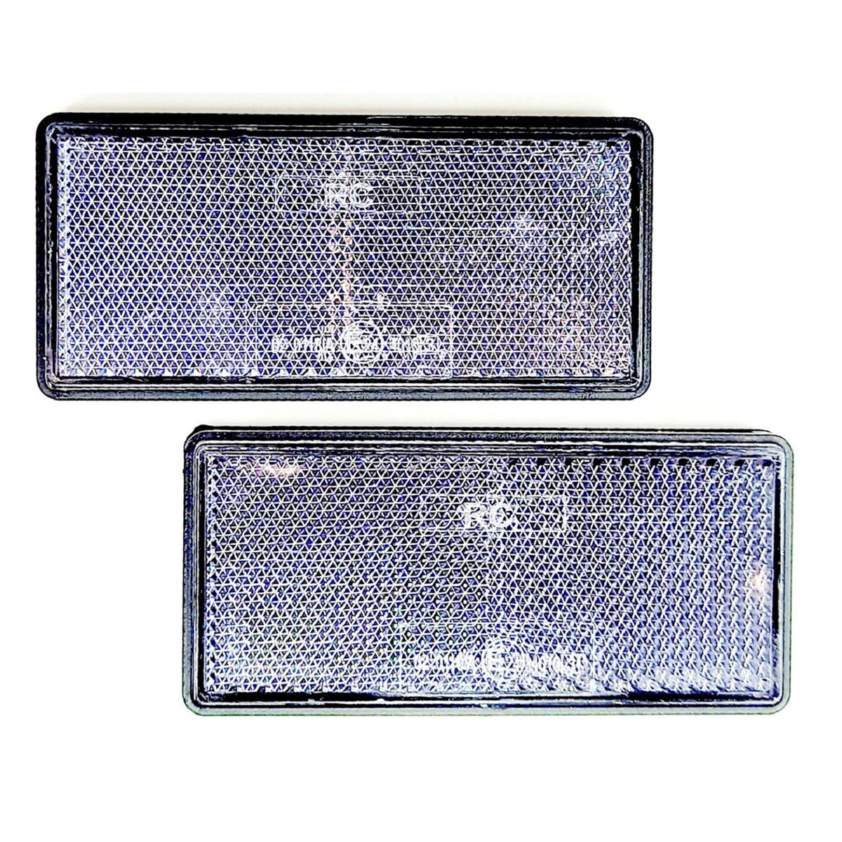 Unitec Anhänger-Frontreflektor weiß 8,5 x 3,8 cm 2 Stk.