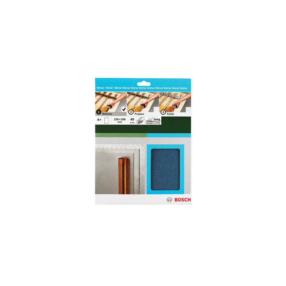 Bosch  Handschleifpapier K40 230 x 280 mm blau