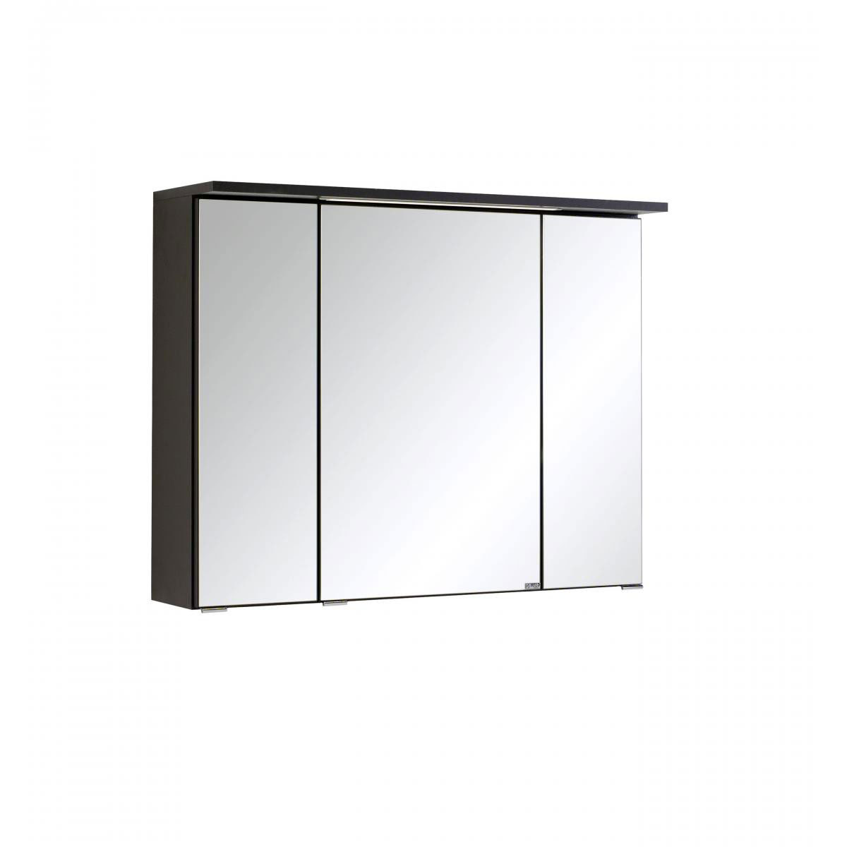HELD Spiegelschrank 80 graphitgrau 3 Spiegeltüren