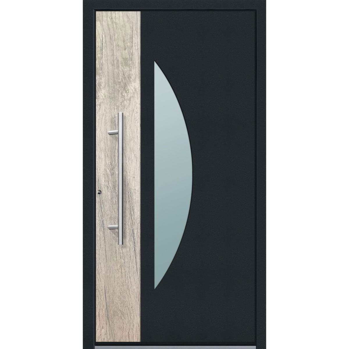 Aluminium Sicherheits-Haustür Modena Superior 60 mm anthrazit 110 x 210 cm Anschlag links inkl Griffset