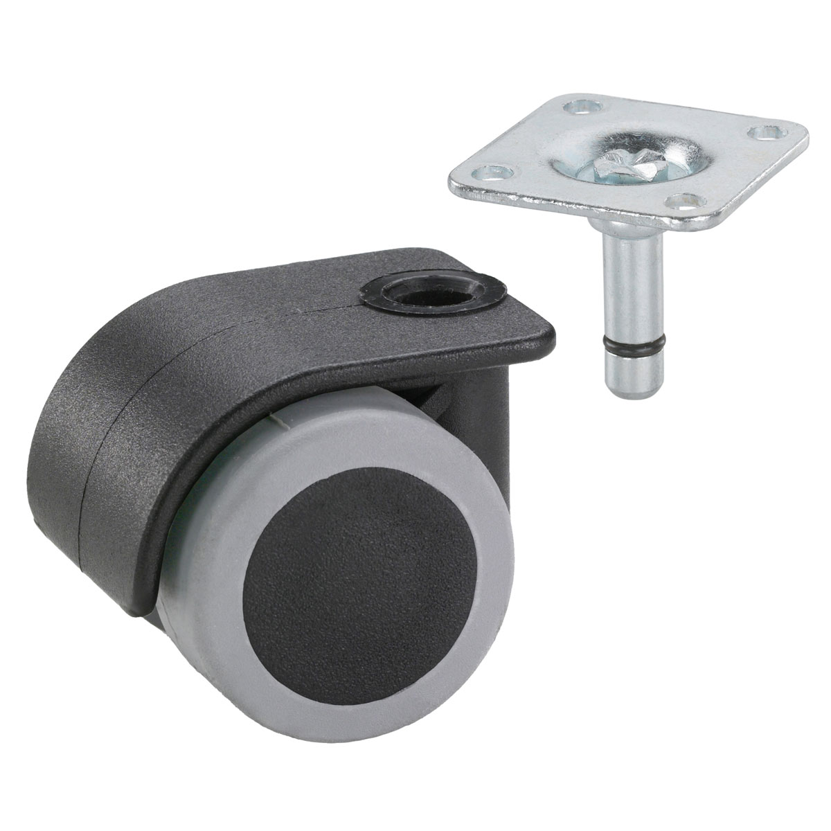 Dörner + Helmer Container-Rolle für empfindliche Böden 38 x 38 mm