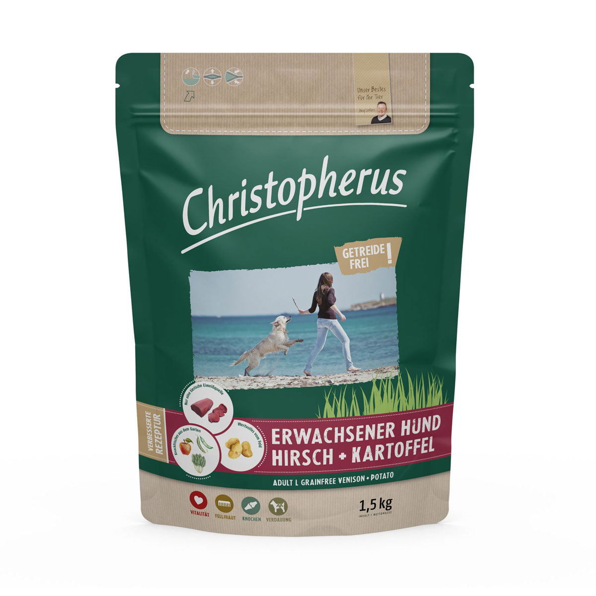Christopherus Dog Getreidefrei Hirsch und Kartoffel 1,5kg