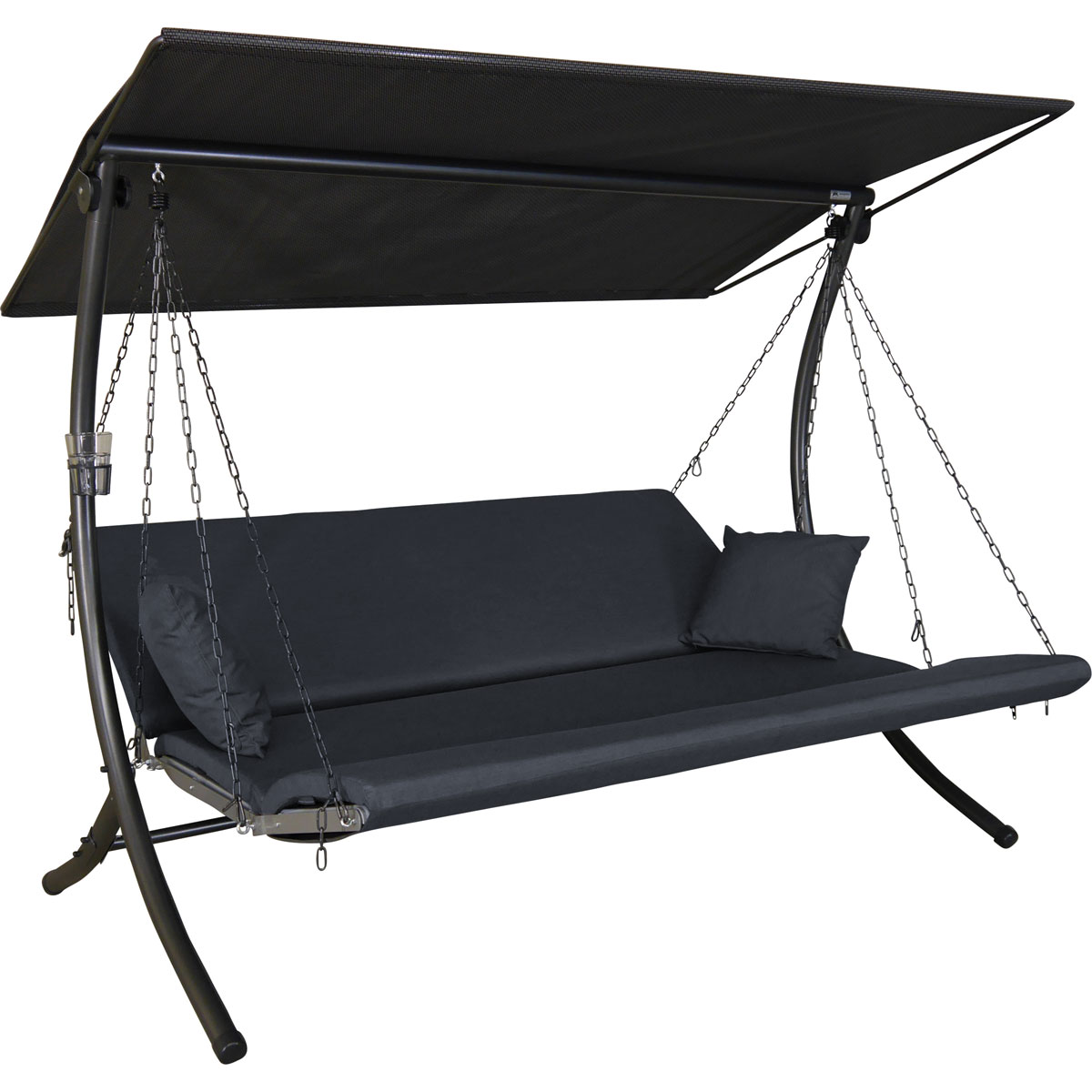 Angerer Freizeitmöbel GmbH Hollywoodschaukel 3-Sitzer Luxus Zip anthrazit Bild 1