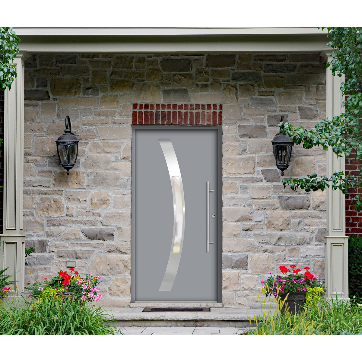 SplenDoor  Premium-Haustür Passivedoor Goeteborg RC2 energiesparend einbruchsicher grau 100 x 210 cm rechts Bild 2