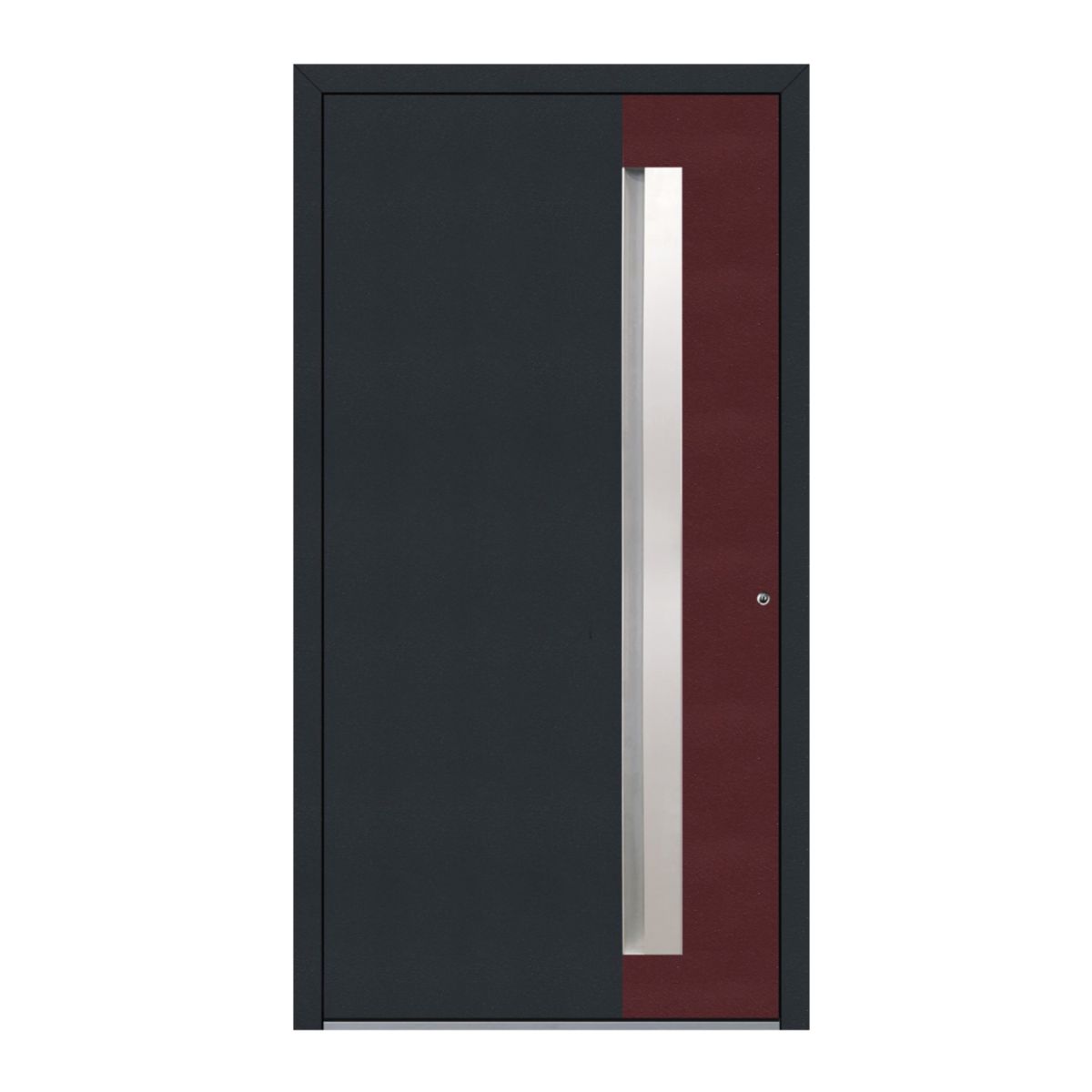 Schüco Aluminium Haustür 806 Bologna Excellent 1100 x 2100 mm RAL9016/3004/7016 DR