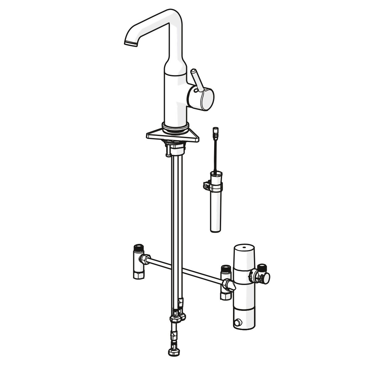 Hansa Waschtischarmatur „vantis Style Hybrid“ Chrom Bluetooth Sensor Bild 3