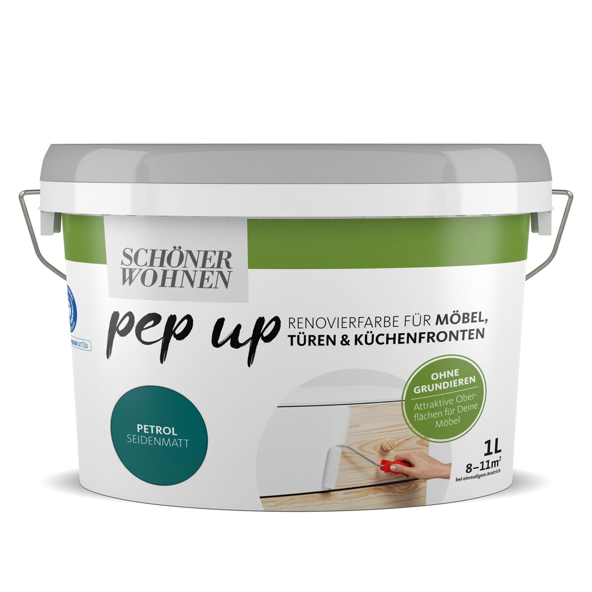 Schöner Wohnen Farbe pep up Petrol für Möbel Türen und Küchenfronten 1 L Bild 1