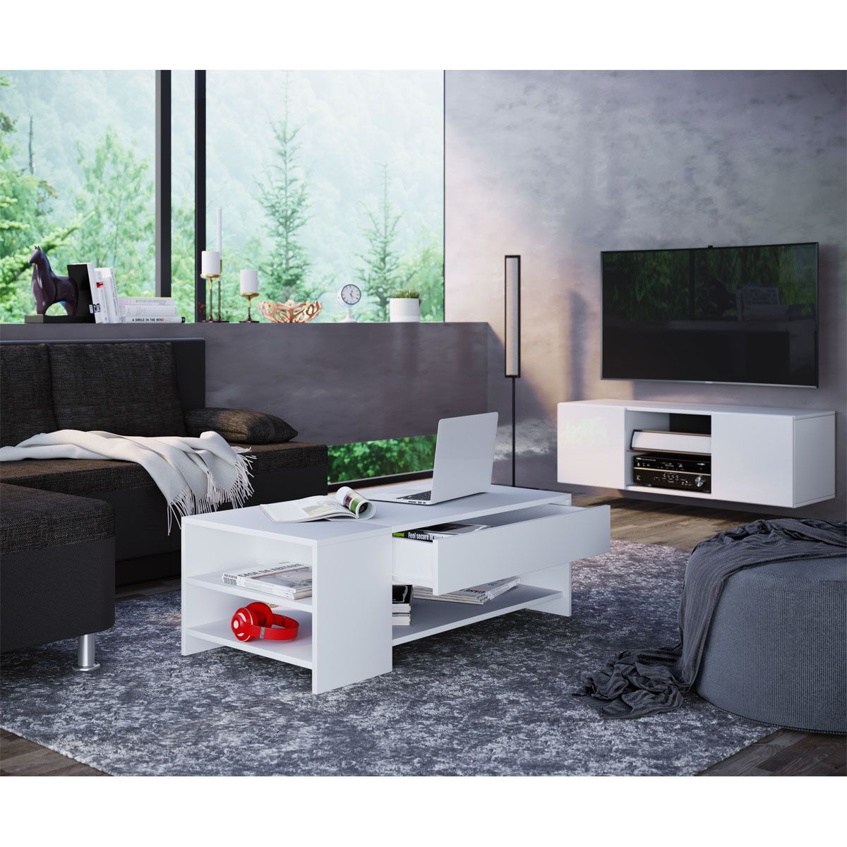 Couchtisch Tindus weiß/weiß Bild 3