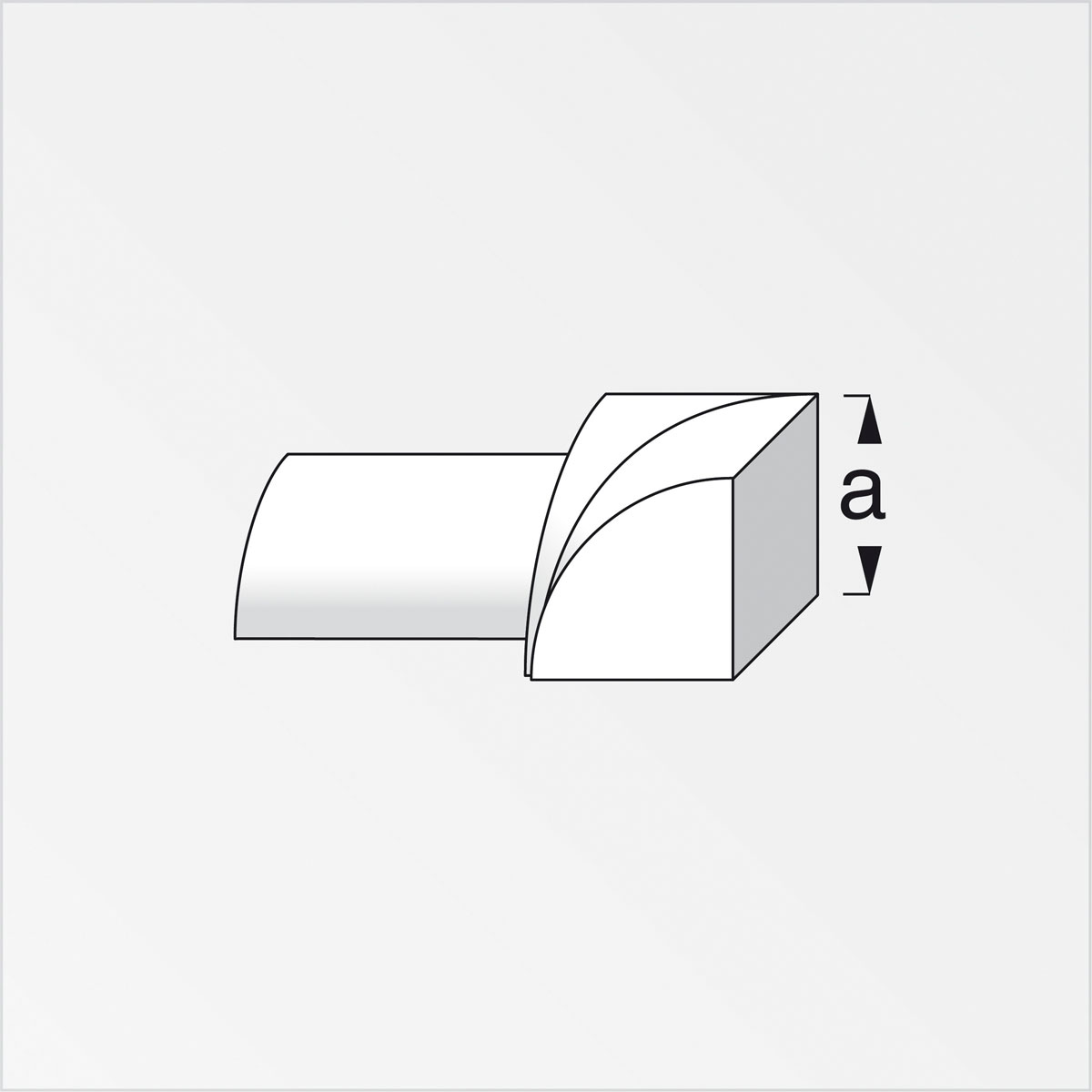 Fundamo Viertelkreis-Inneneck 8 mm Aluminium silber Bild 2