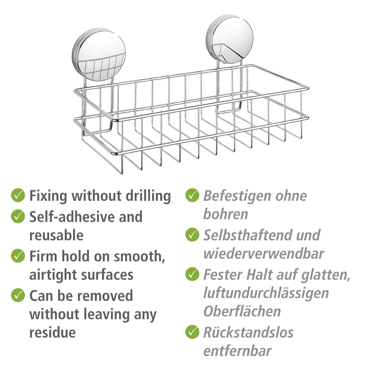 Wenko Wandablage Osimo Befestigen ohne bohren Static-Loc Bild 4