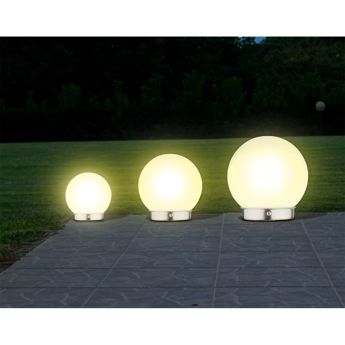 Flector Garten Solar-Kugelleuchte Durchmesser 20 cm weiß Bild 6