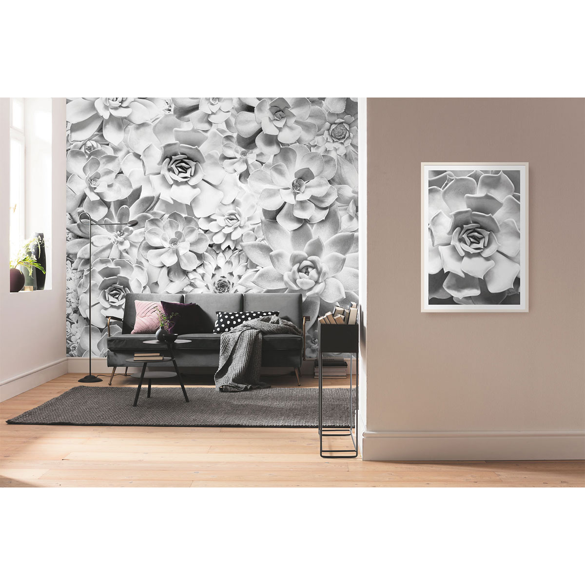 Komar  Vlies Fototapete Shades Black and White 400x250 cm