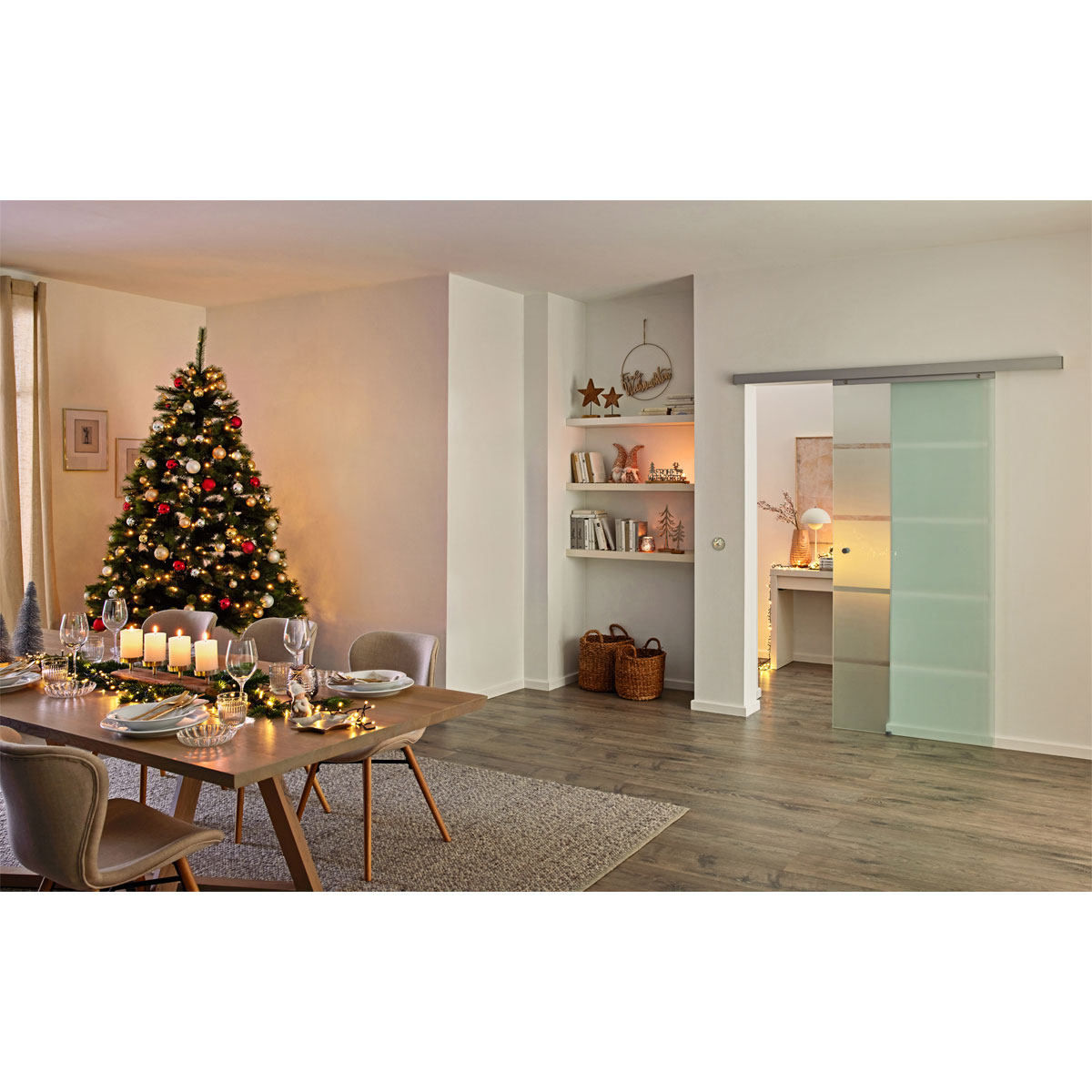 Deko Metallring mit Schrift zum Hängen 40 cm Bild 4