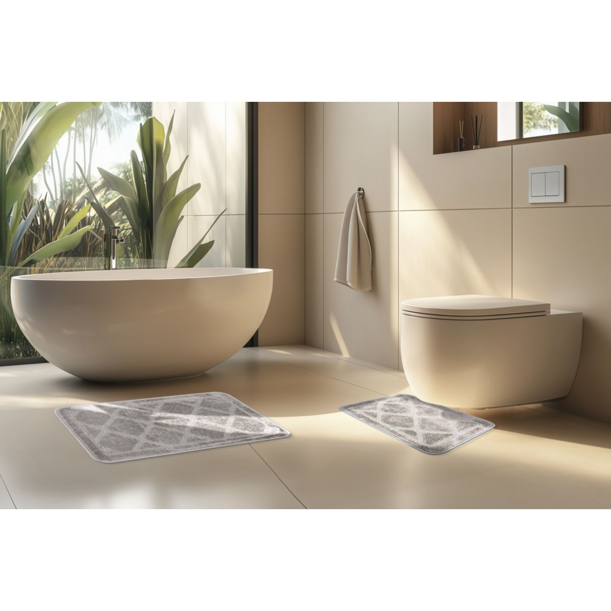 Badematte Lagoon 125 silber  2er-Set Bild 3