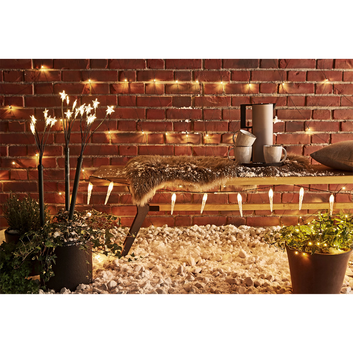 Ambientis LED-Lichternetz 300 x 300 cm 200 warmweiße LEDs Bild 4