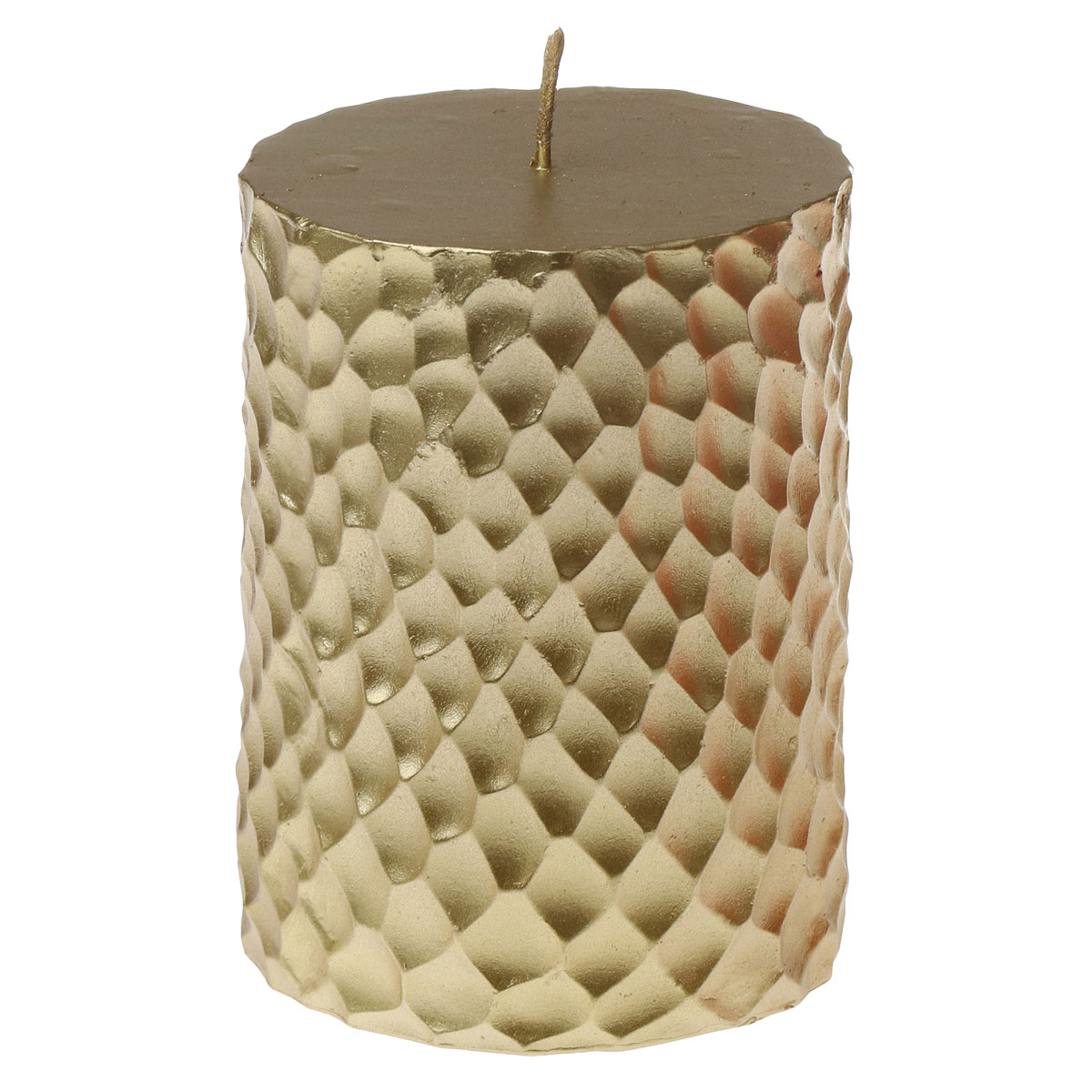 Stumpenkerze Milano 100 mm gold