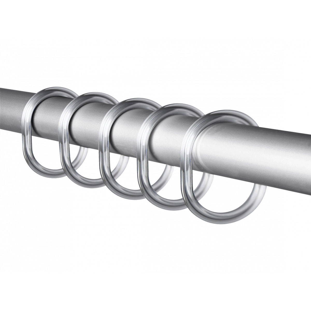 Basic  Duschvorhangringe 12er Pack kristall