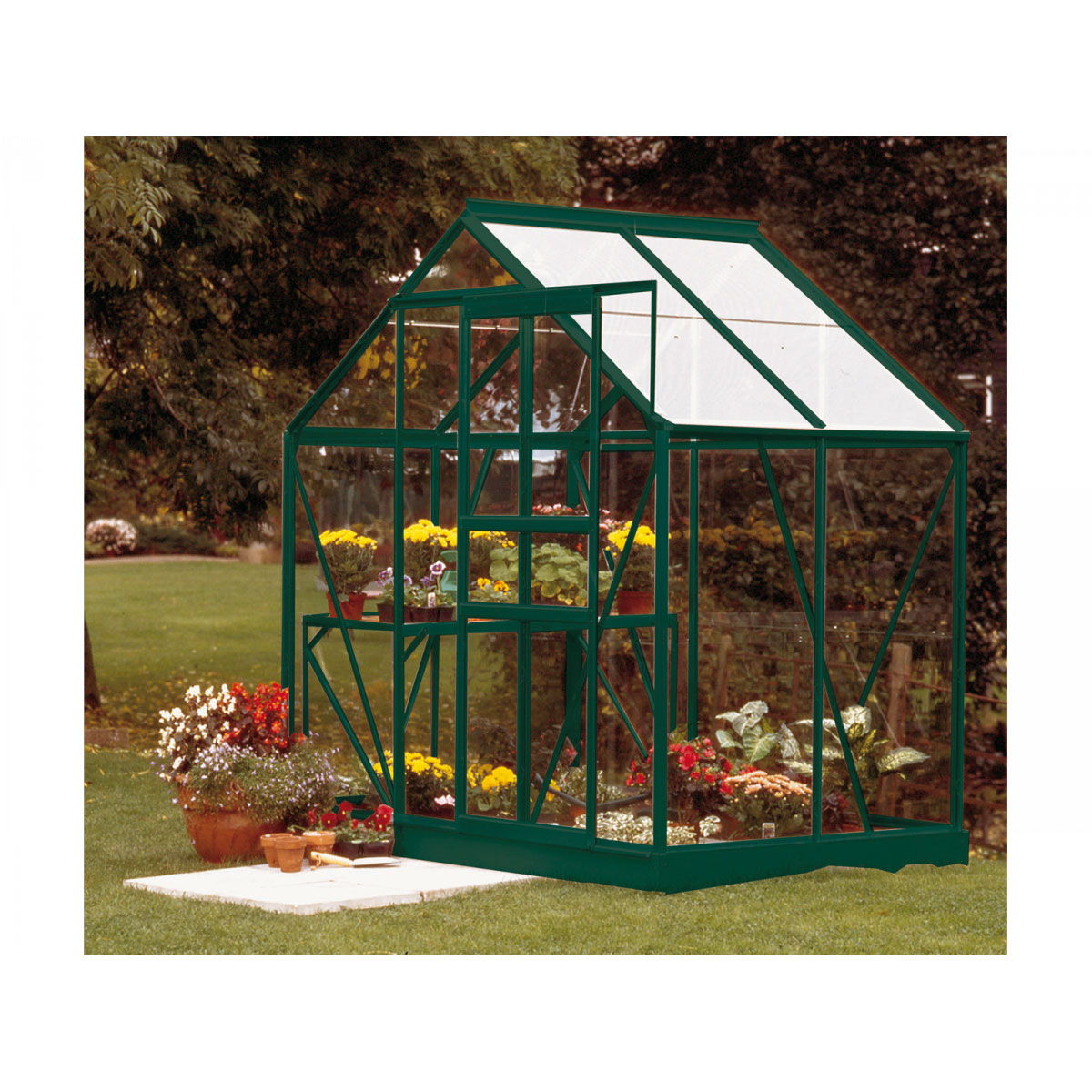 Vitavia Gewächshaus Venus 2500 ESG 2,55m² 3 mm Einscheibensicherheitsglas grün Bild 1