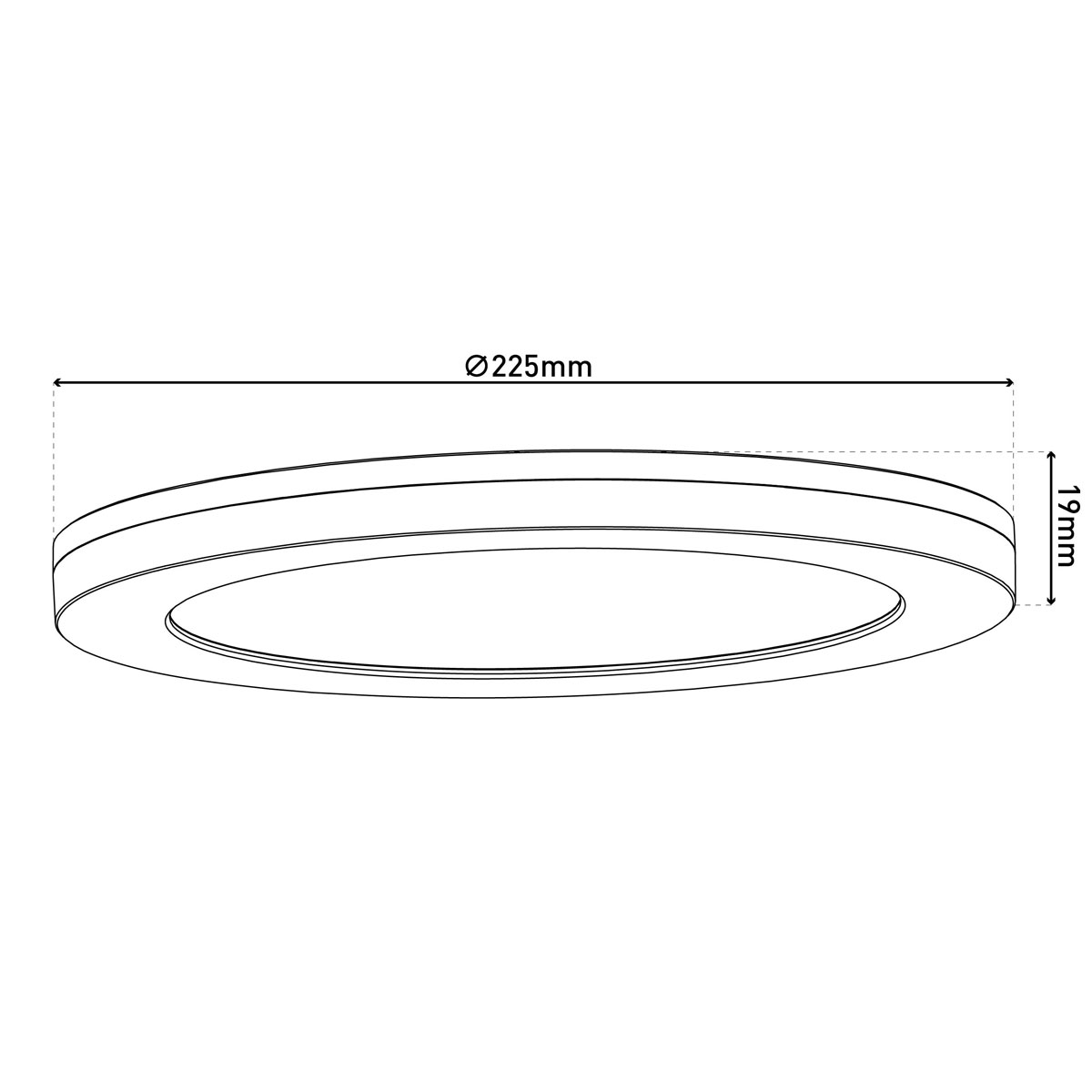 Naeve LED DL Bonus Metall/KS chromeLxBxH: 22,5x22,5x1,9cm Bild 12