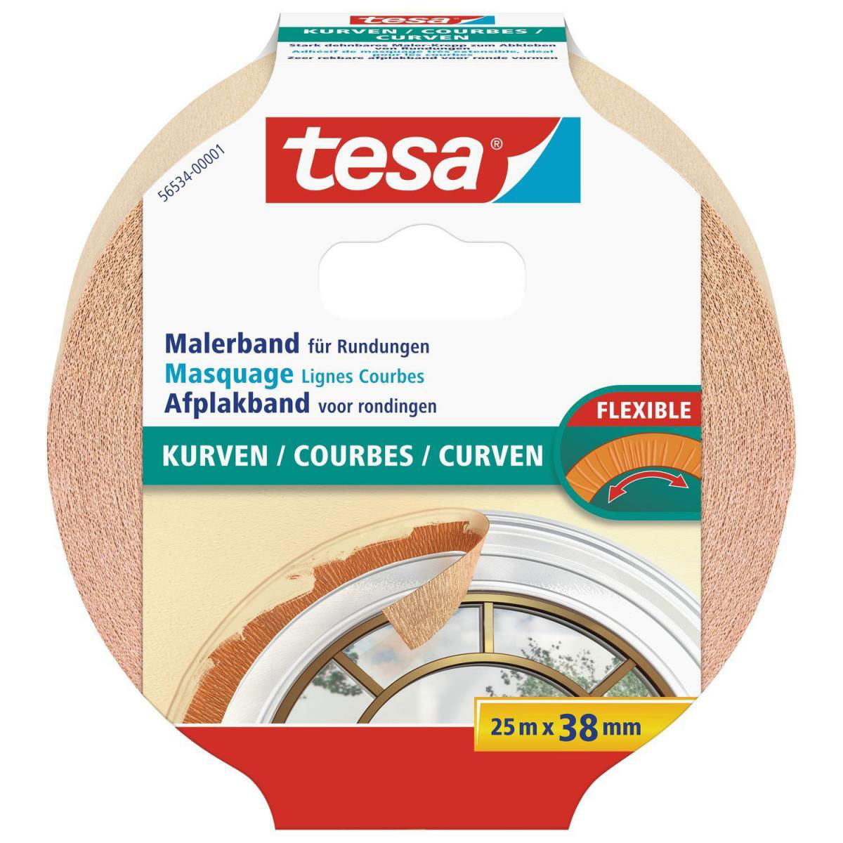 Tesa Maler-Krepp Flexible 25 m 38 mm