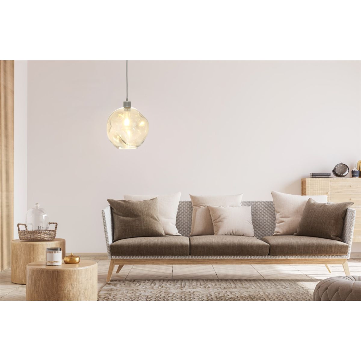 Hängelampe Natalie 125 klar grau Bild 4