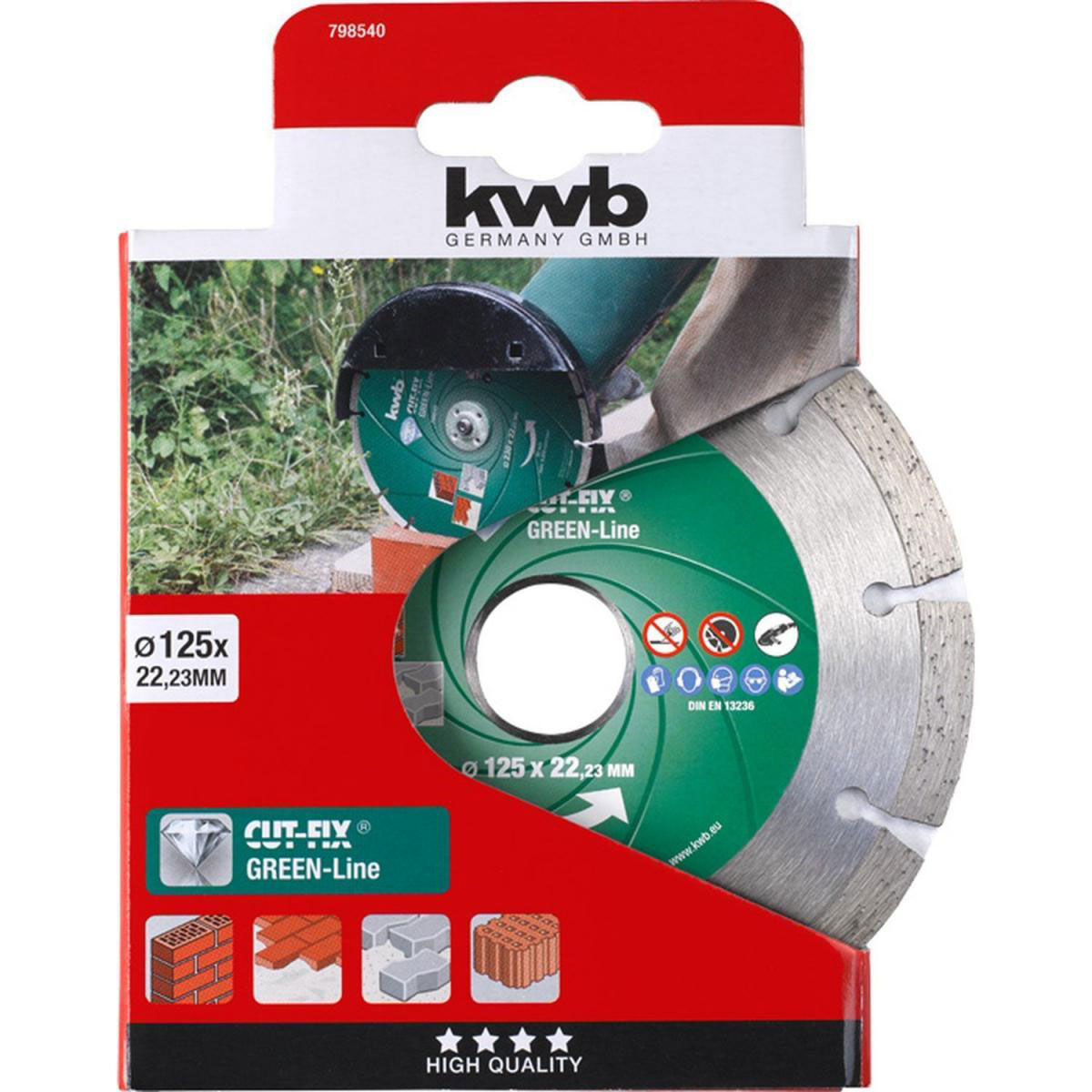 kwb  Trennscheiben Diamant Cut-Fix Green-Line Durchmesser 125 mm Bild 2